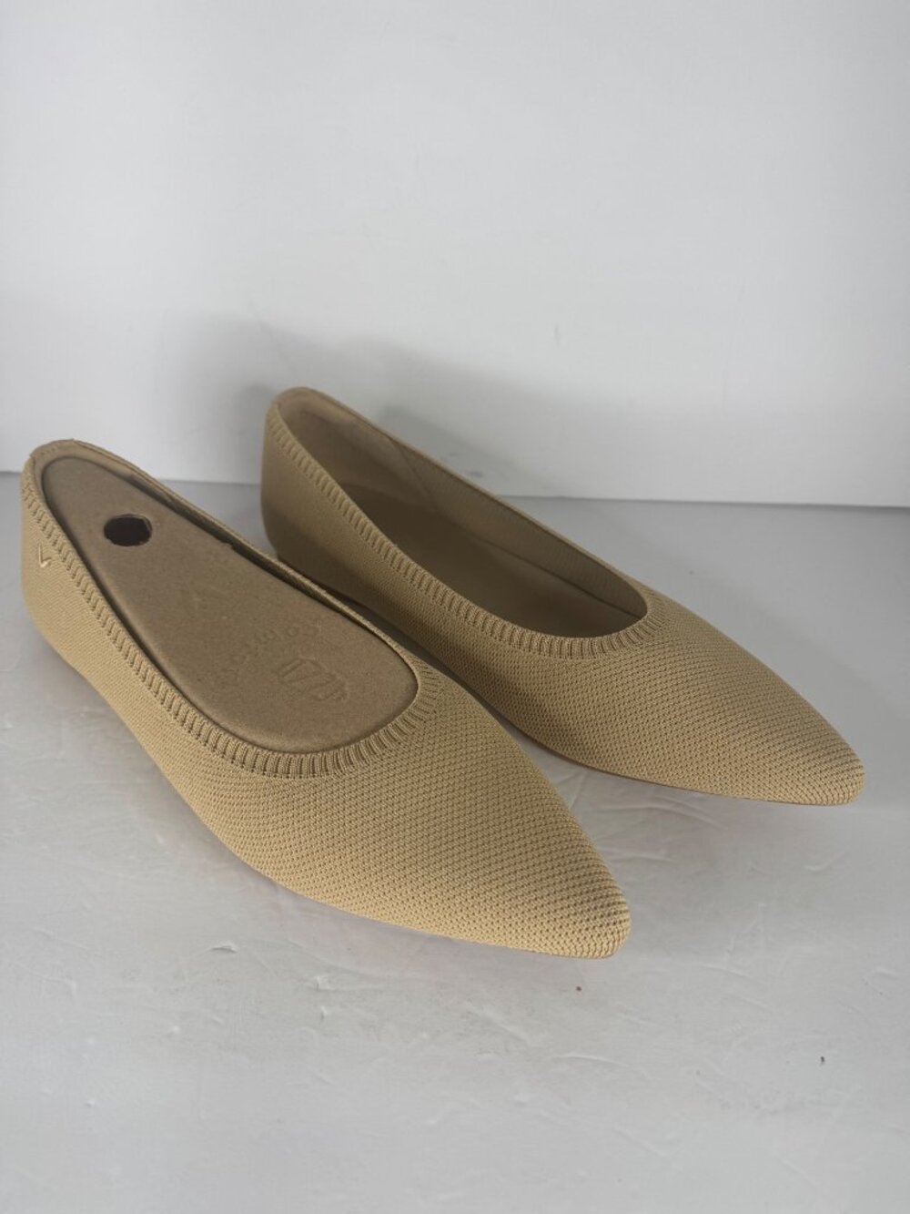 VIVAIA Pointed Toe Ballet Flat Shoes Beige EU 43 US 11 - Picture 2 of 6